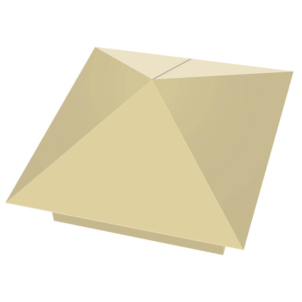 Колпак металлический 400х400мм RAL1014 Бежевый заборный Воскресенск фото