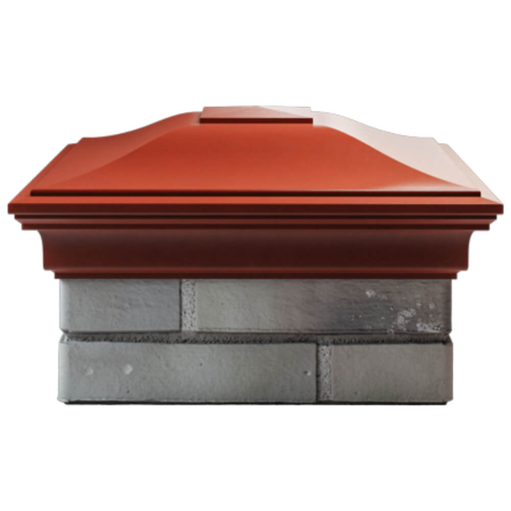 Колпак Zking Монблан Красный на столб 1.5х1.5 кирпича (385х385мм) Воскресенск фото