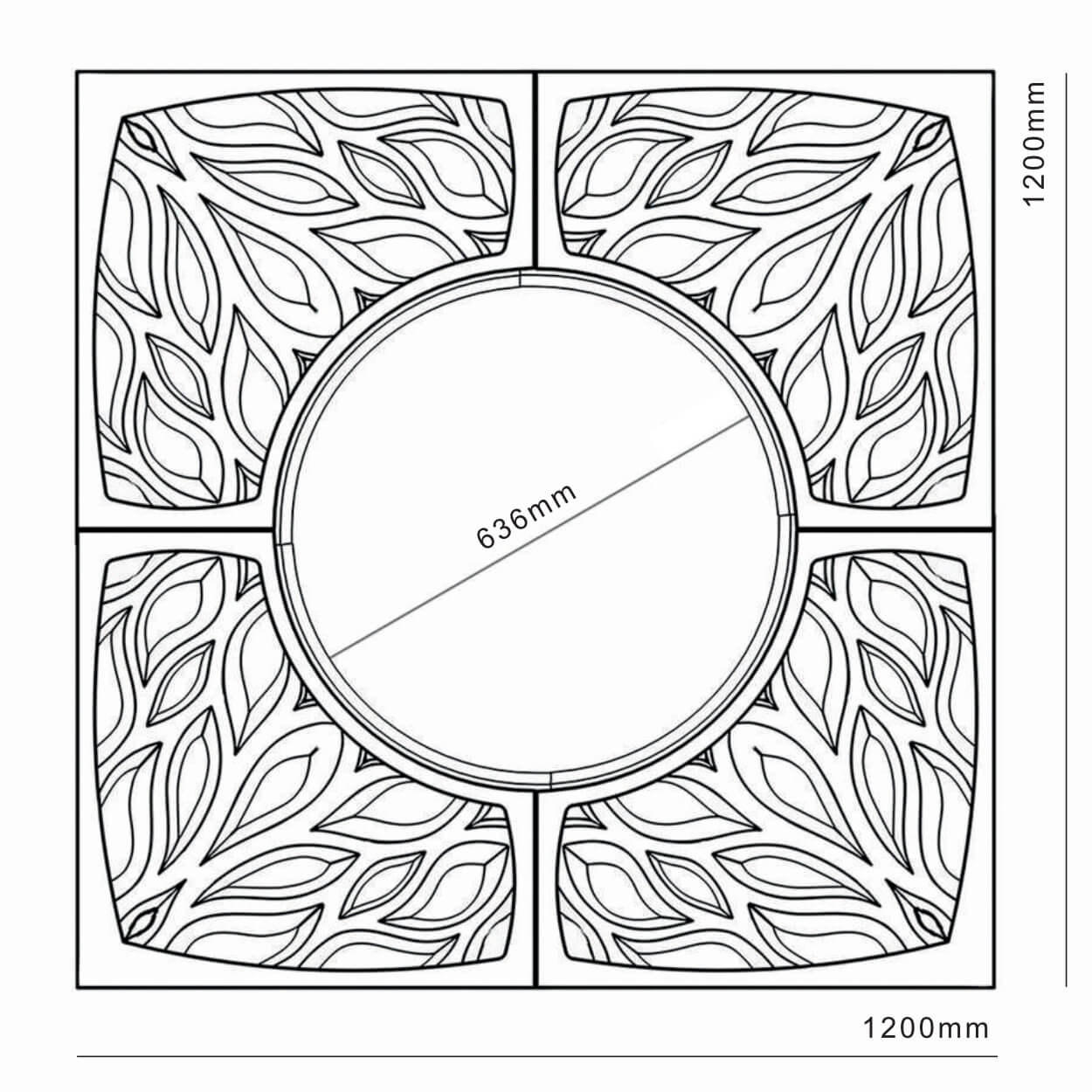 Приствольная решетка для дерева ZKING CRUST 1.2х1.2м Черная в Воскресенске фото
