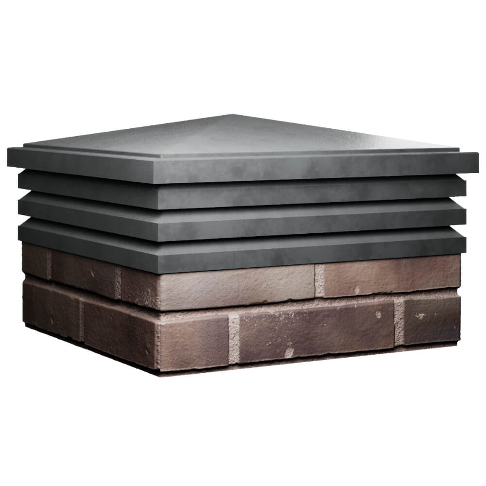 Колпак Zking Бона ХайТек Серый на столб 2х2 кирпича (513х513мм) в Воскресенске фото