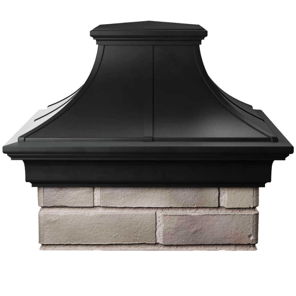Колпак Zking Монблан Премиум Черный на столб 1.5х1.5 кирпича (385х385мм) Воскресенск фото
