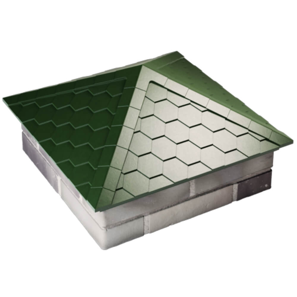 Колпак Zking Эверест Зеленый на столб 2х2 кирпича (535х535мм) Воскресенск фото