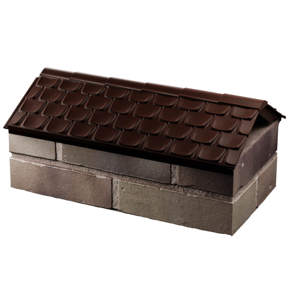 Парапет Zking Эльбрус Коричневый с посадкой на 1 кирпич (255мм) в Воскресенске фото