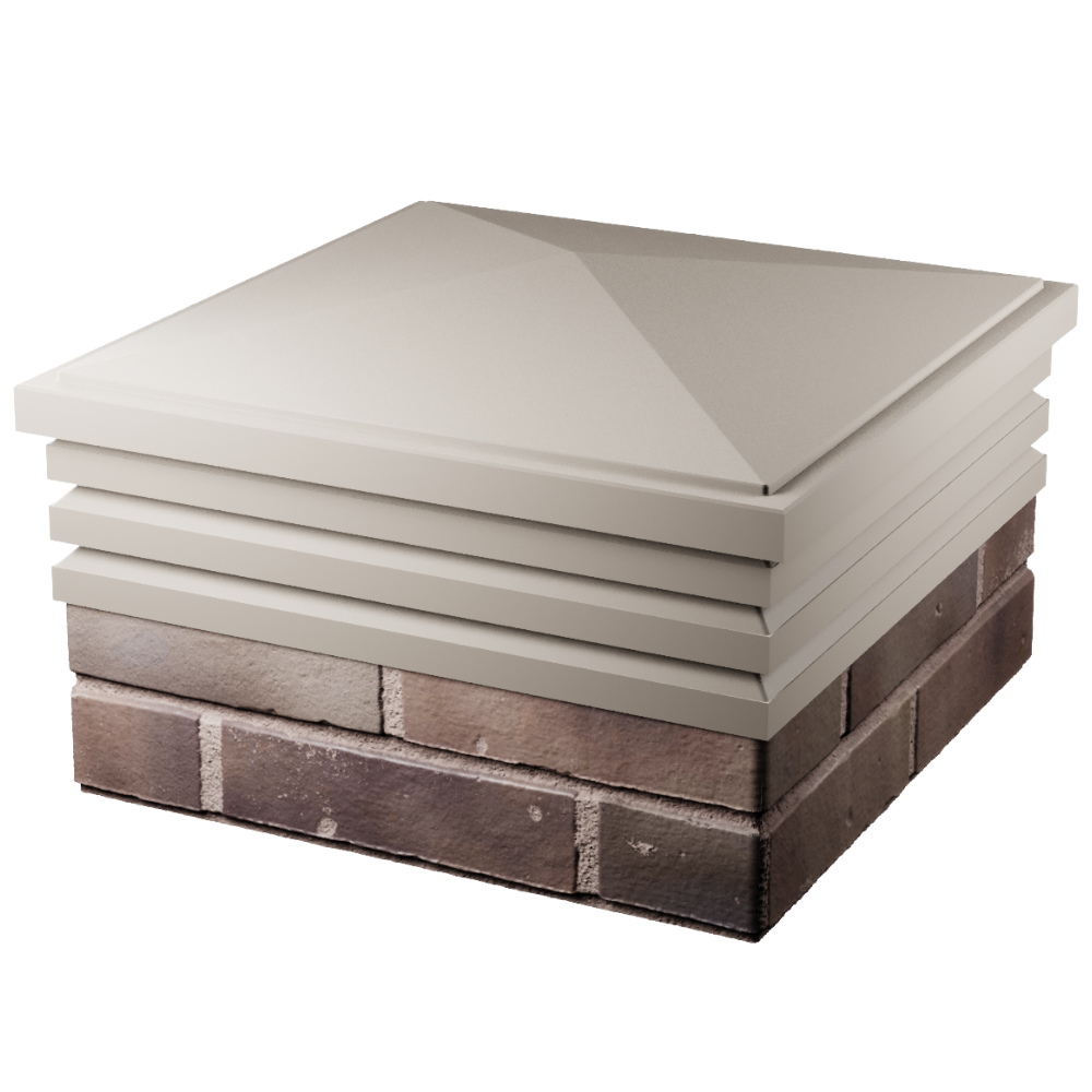 Колпак Zking Бона ХайТек Бежевый на столб 2х2 кирпича (513х513мм) в Воскресенске фото