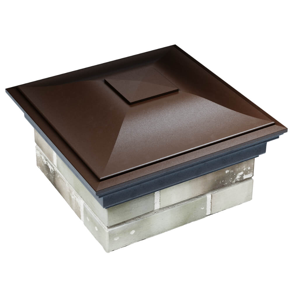 Колпак Zking Монблан Коричневый на столб 1.5х1.5 кирпича (385х385мм) в Воскресенске фото