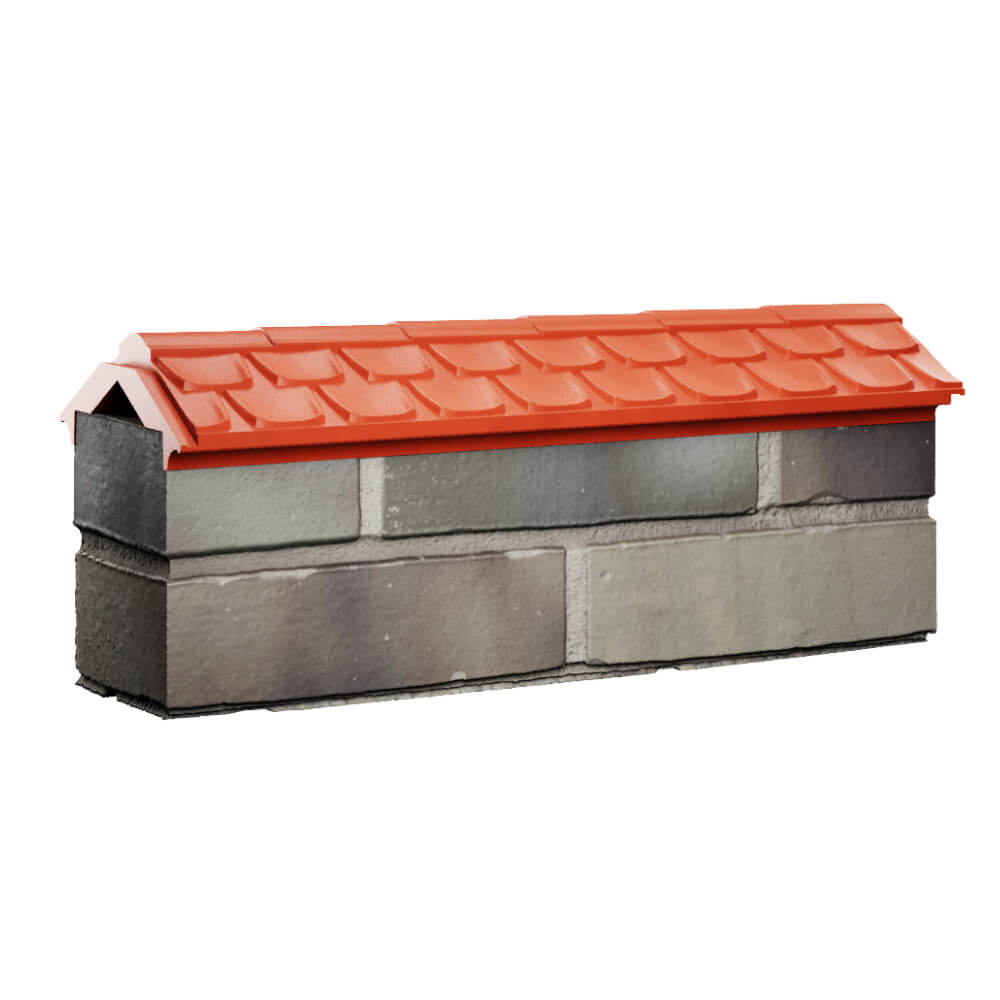 Парапет Zking Эльбрус Красный с посадкой на 0.5 кирпича (130мм) Воскресенск фото