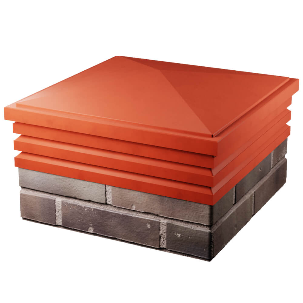 Колпак Zking Бона ХайТек Красный на столб 2х2 кирпича (513х513мм) в Воскресенске фото