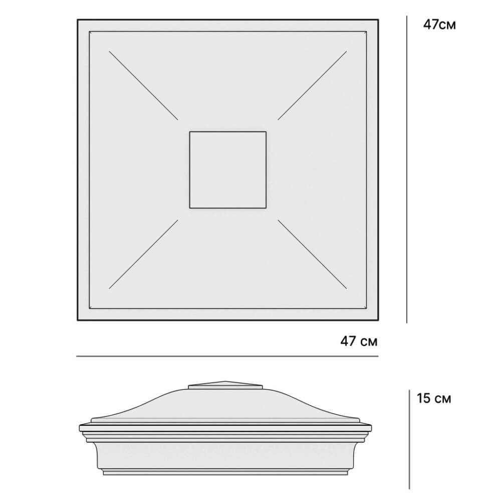 Колпак Zking Монблан Коричневый на столб 1.5х1.5 кирпича (385х385мм) в Воскресенске фото