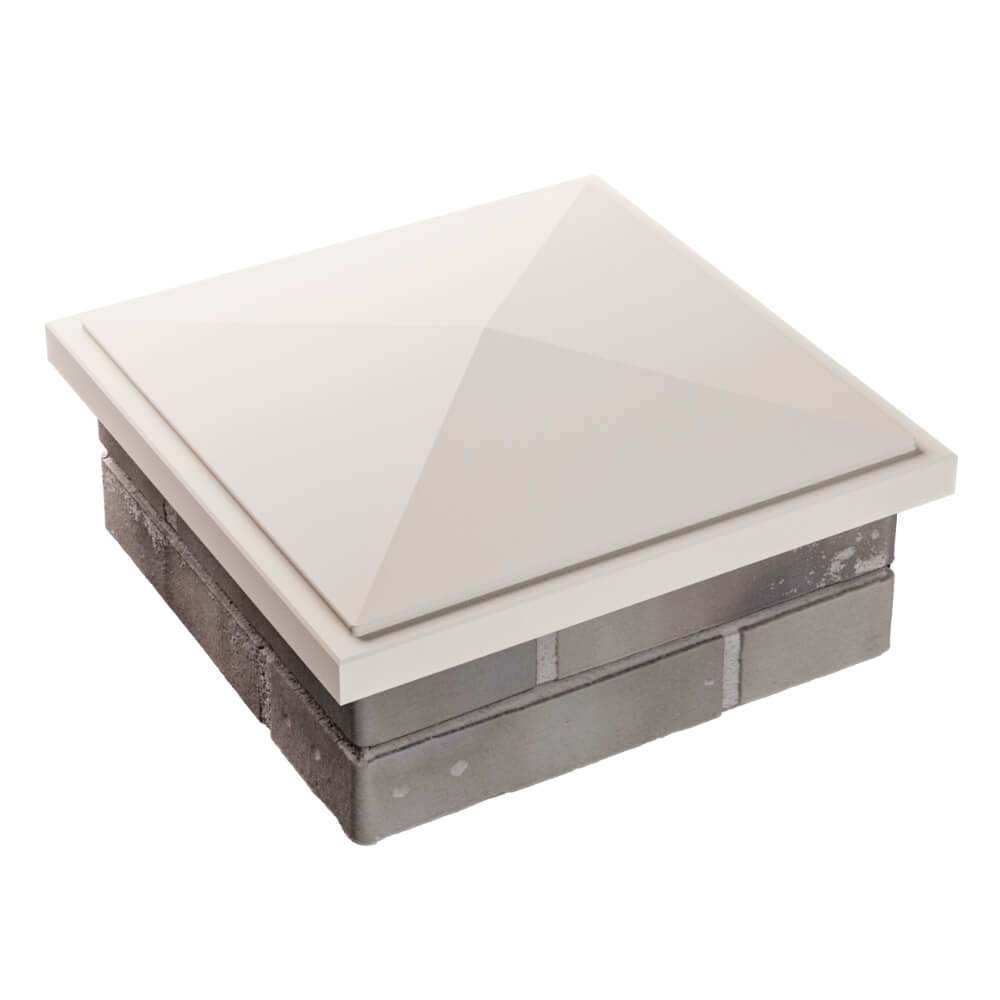 Колпак Zking БонаМоно Бежевый на столб 1.5х1.5 кирпича (385х385, 400х400мм) в Воскресенске фото