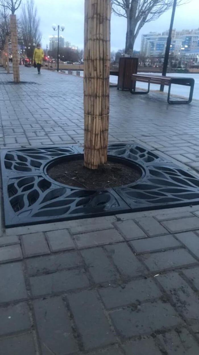 Приствольная решетка для дерева ZKING CRUST 1.2х1.2м Черная в Воскресенске фото