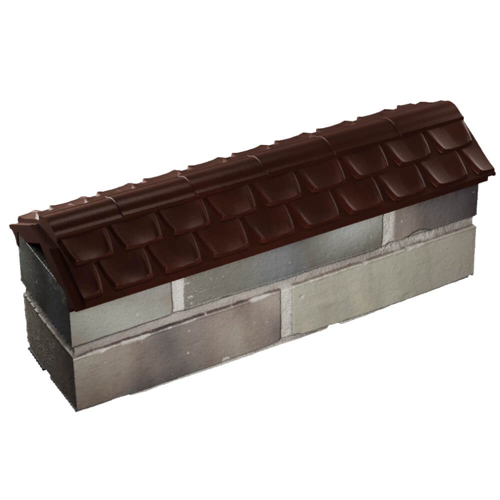 Парапет Zking Эльбрус Коричневый с посадкой на 0.5 кирпича (130мм) в Воскресенске фото