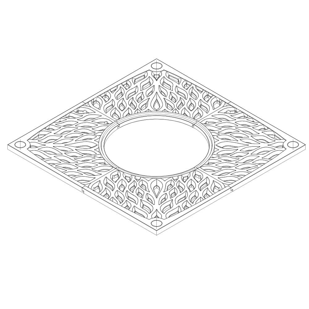 Приствольная решетка для дерева ZKING CRUST 2х2м Черная в Воскресенске фото