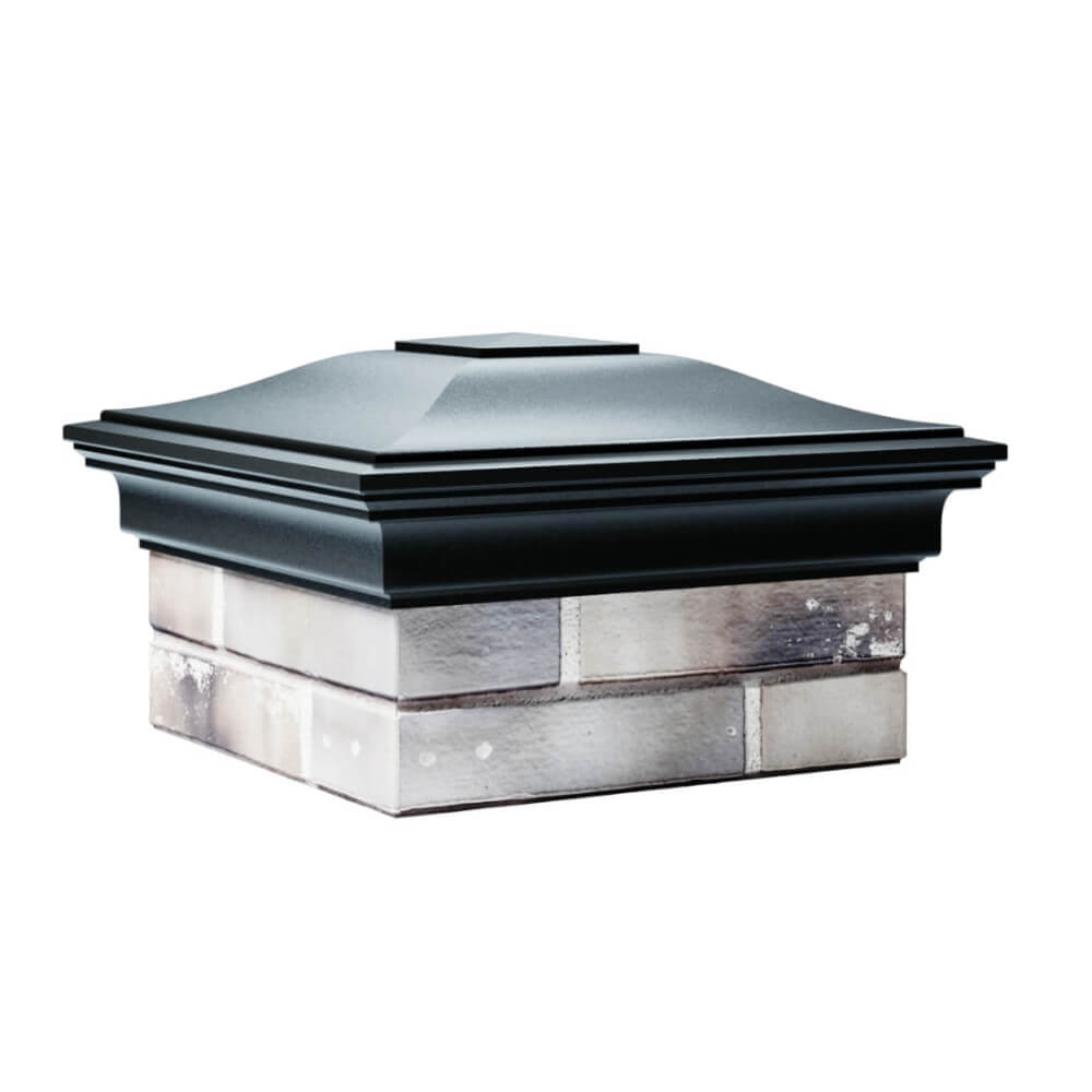 Колпак Zking Монблан Черный на столб 1.5х1.5 еврокирпича 0.7НФ (355х355мм) в Воскресенске фото