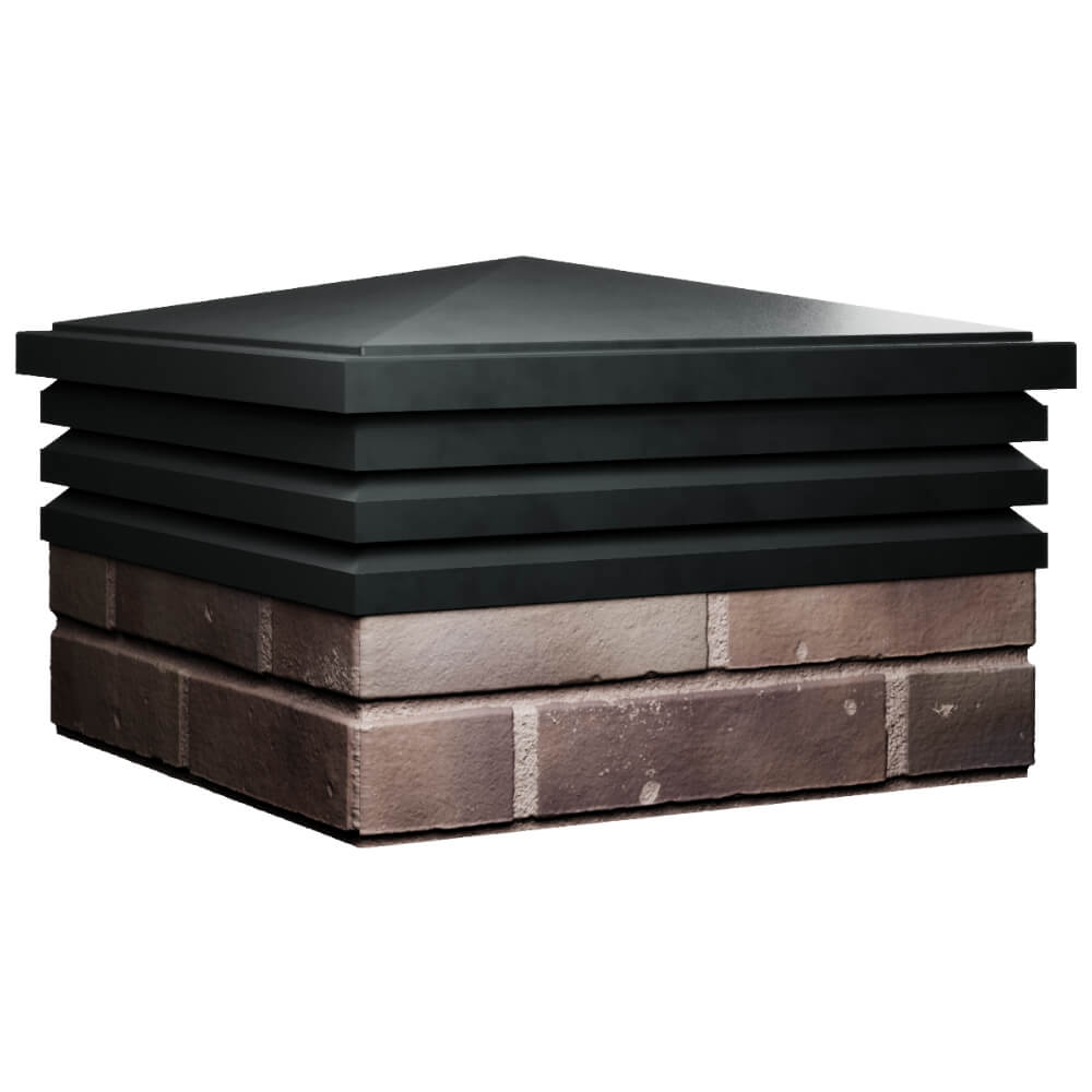 Колпак Zking Бона ХайТек Черный на столб 2х2 кирпича (513х513мм) в Воскресенске фото