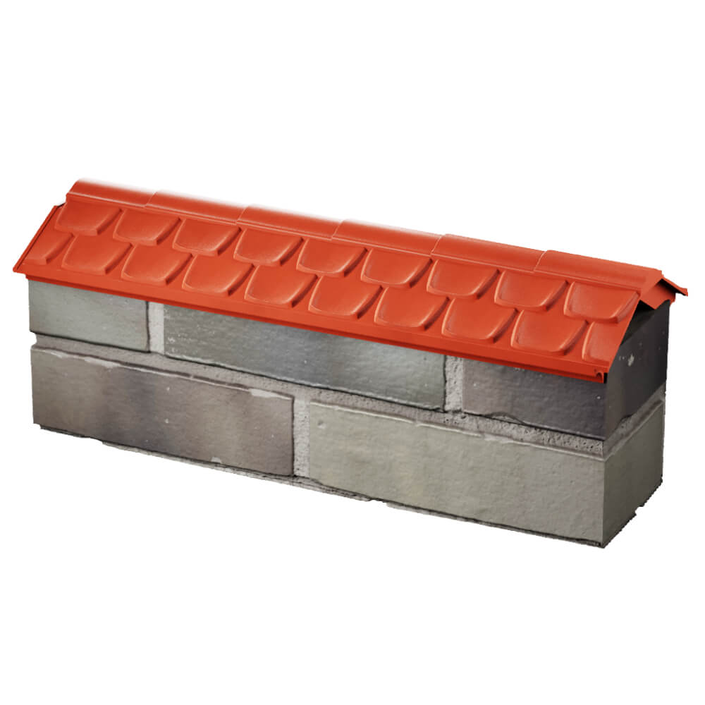 Парапет Zking Эльбрус Красный с посадкой на 0.5 кирпича (130мм) в Воскресенске фото