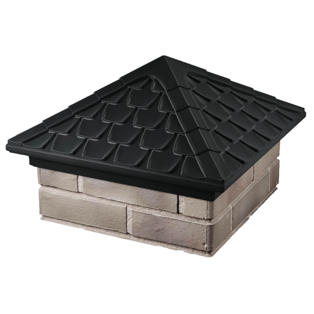 Колпак Zking Эльбрус Черный на столб 1.5х1.5 кирпича (385х385мм) в Воскресенске фото