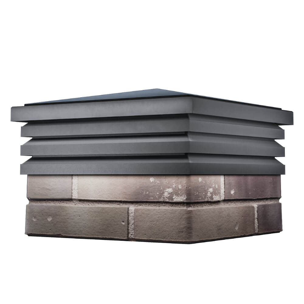 Колпак Zking Бона ХайТек Серый на столб 1.5х1.5 кирпича (385х385мм) в Воскресенске фото