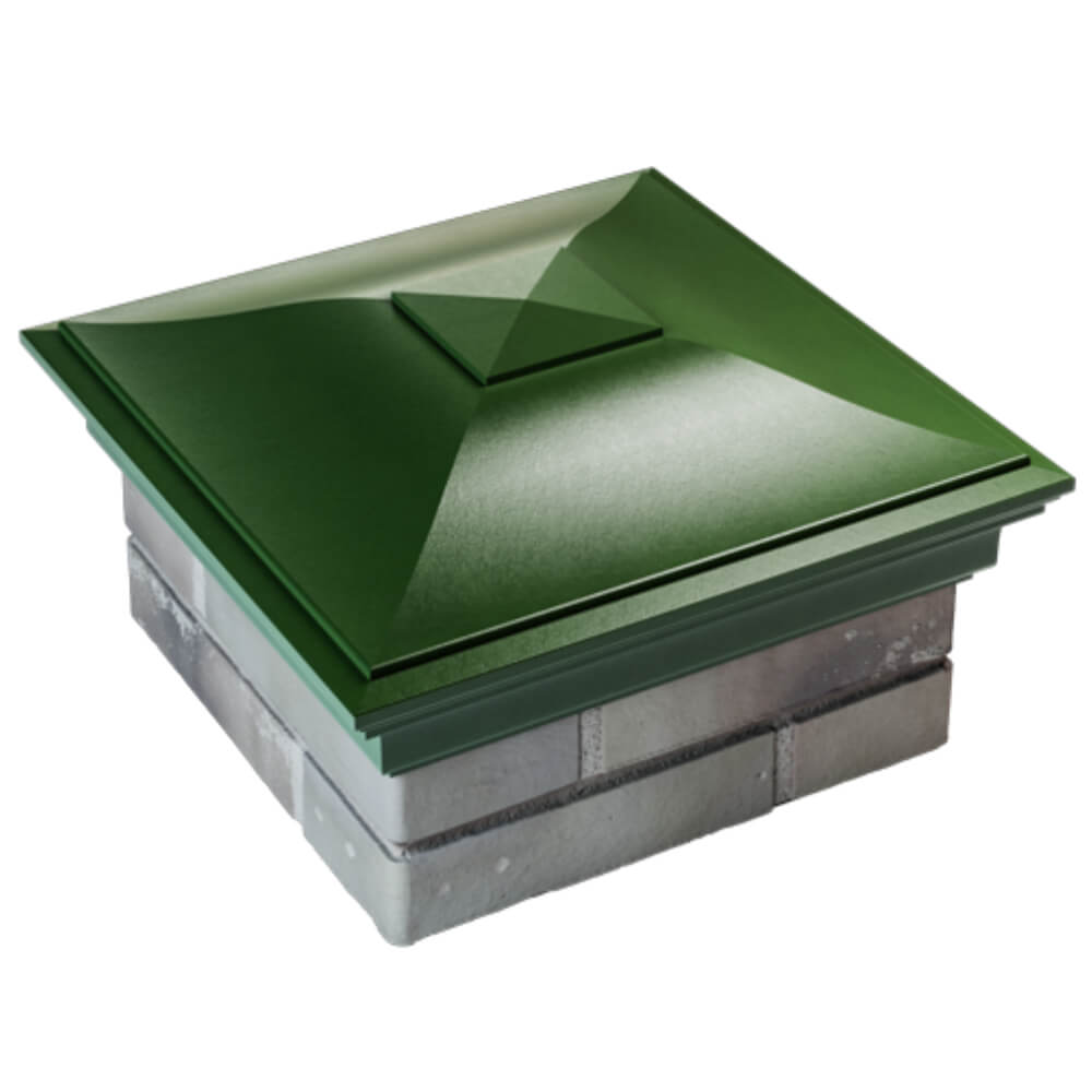 Колпак Zking Монблан Зеленый на столб 1.5х1.5 кирпича (385х385мм) в Воскресенске фото