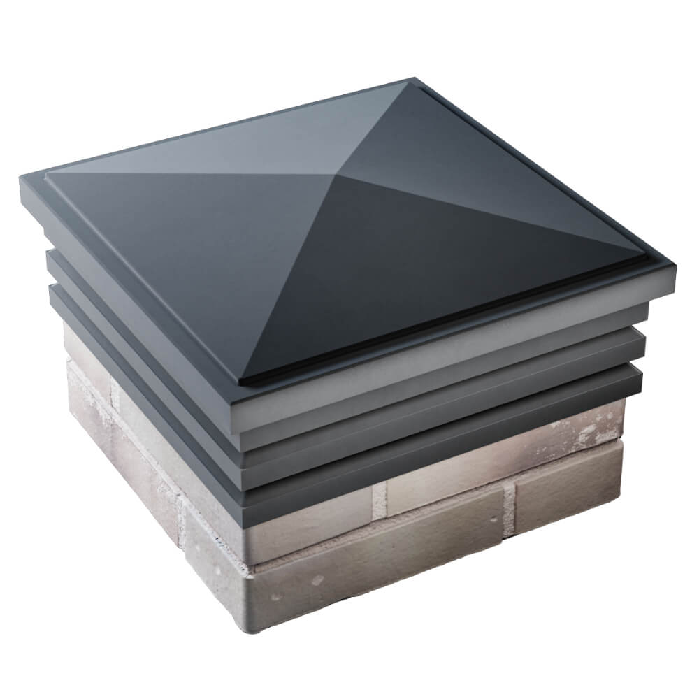 Колпак Zking Бона ХайТек Серый на столб 1.5х1.5 кирпича (385х385мм) в Воскресенске фото