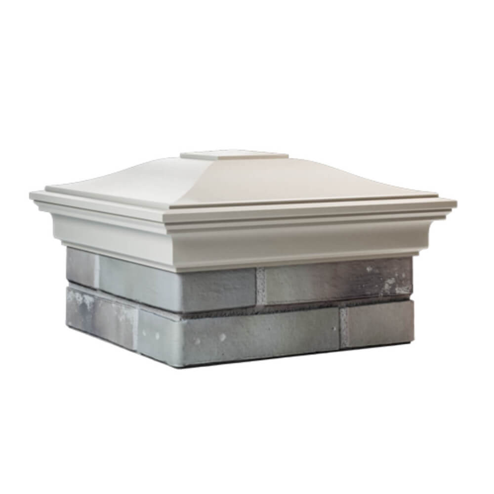 Колпак Zking Монблан Бежевый на столб 1.5х1.5 еврокирпича 0.7НФ (355х355мм) в Воскресенске фото