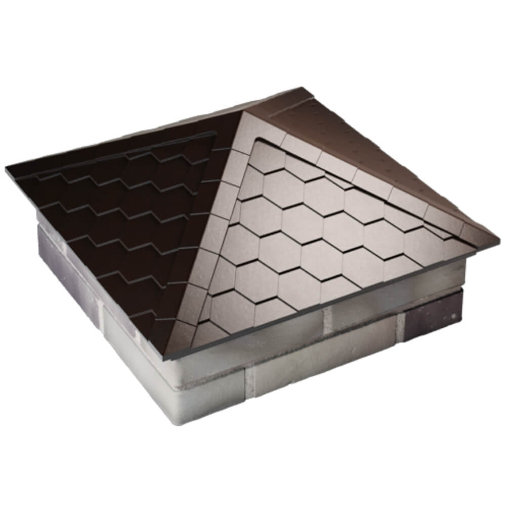 Колпак Zking Эверест Коричневый на столб 2х2 кирпича (535х535мм) Воскресенск фото