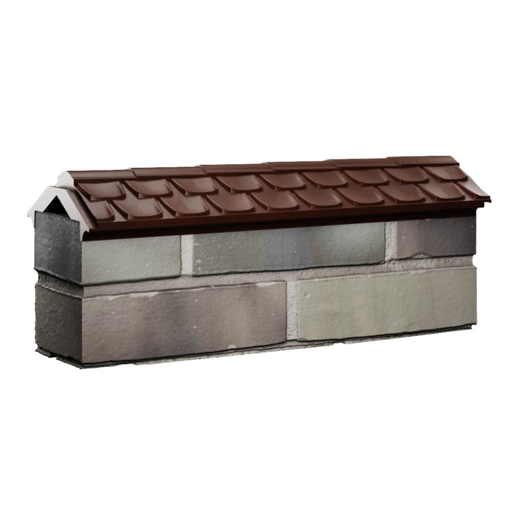 Парапет Zking Эльбрус Коричневый с посадкой на 0.5 кирпича (130мм) Воскресенск фото