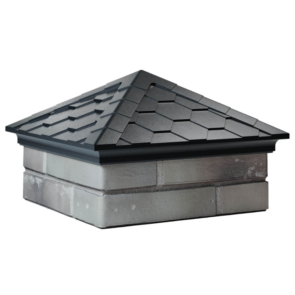 Колпак Zking Эверест Черный на столб 1.5х1.5 кирпича (390х390мм) в Воскресенске фото