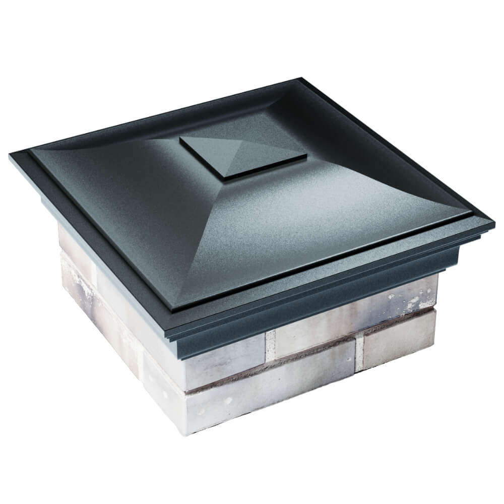 Колпак Zking Монблан Черный на столб 1.5х1.5 кирпича (385х385мм) в Воскресенске фото