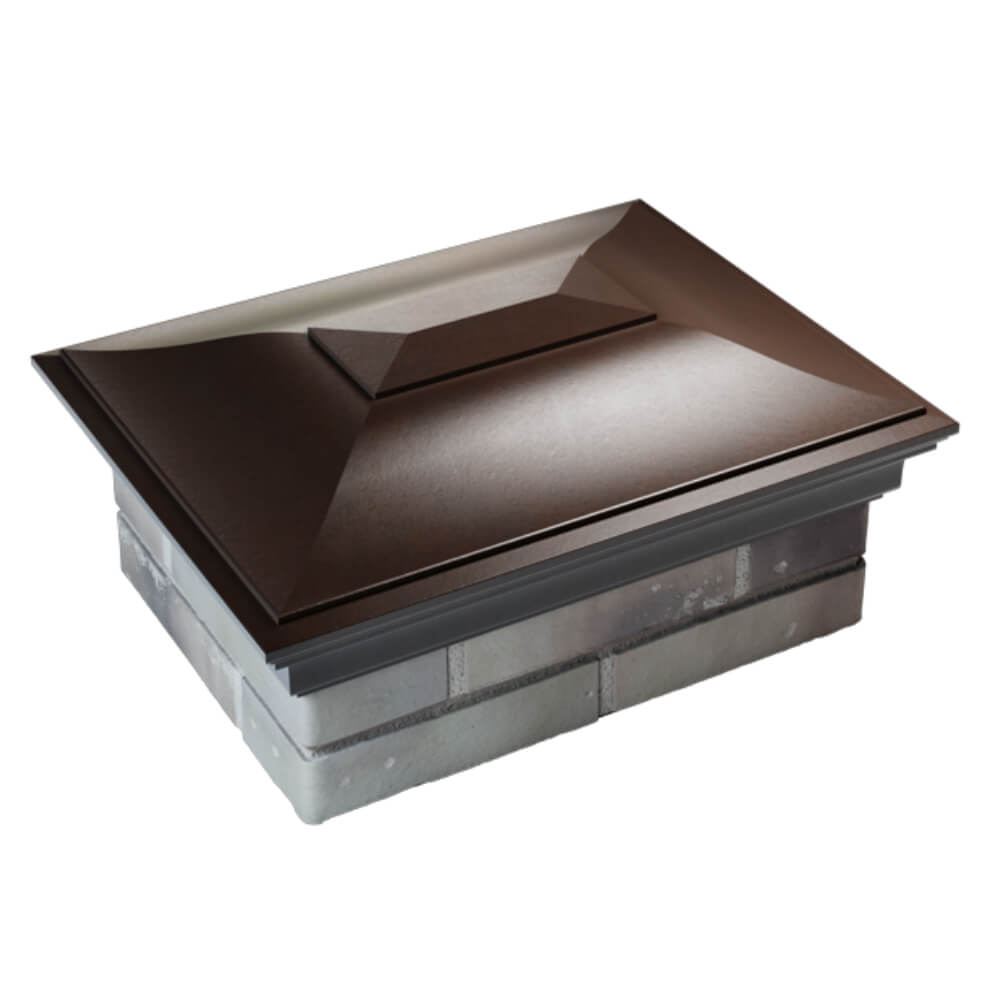 Колпак Zking Монблан Коричневый на столб 2х1.5 кирпича (515х385мм) Воскресенск фото