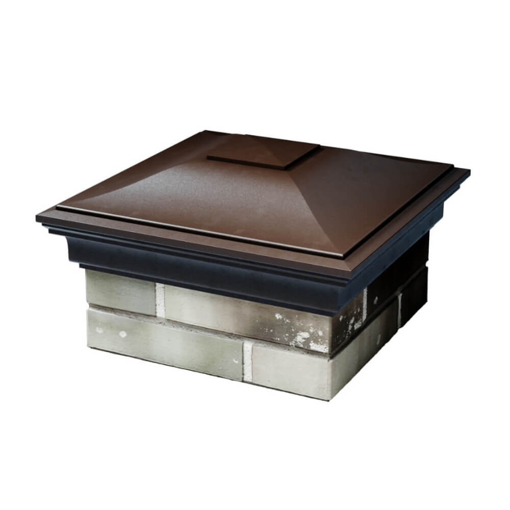 Колпак Zking Монблан Коричневый на столб 1.5х1.5 еврокирпича 0.7НФ (355х355мм) в Воскресенске фото