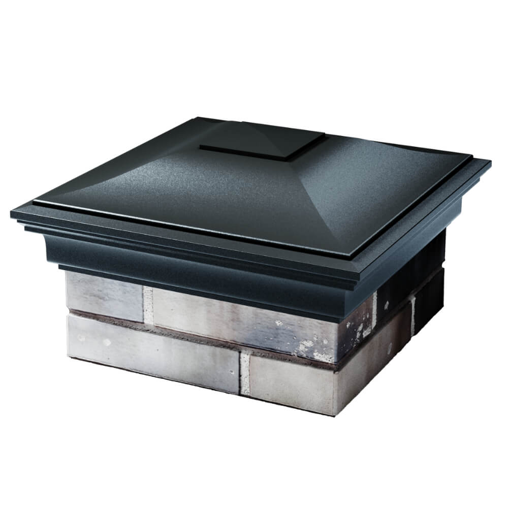 Колпак Zking Монблан Черный на столб 1.5х1.5 кирпича (385х385мм) в Воскресенске фото