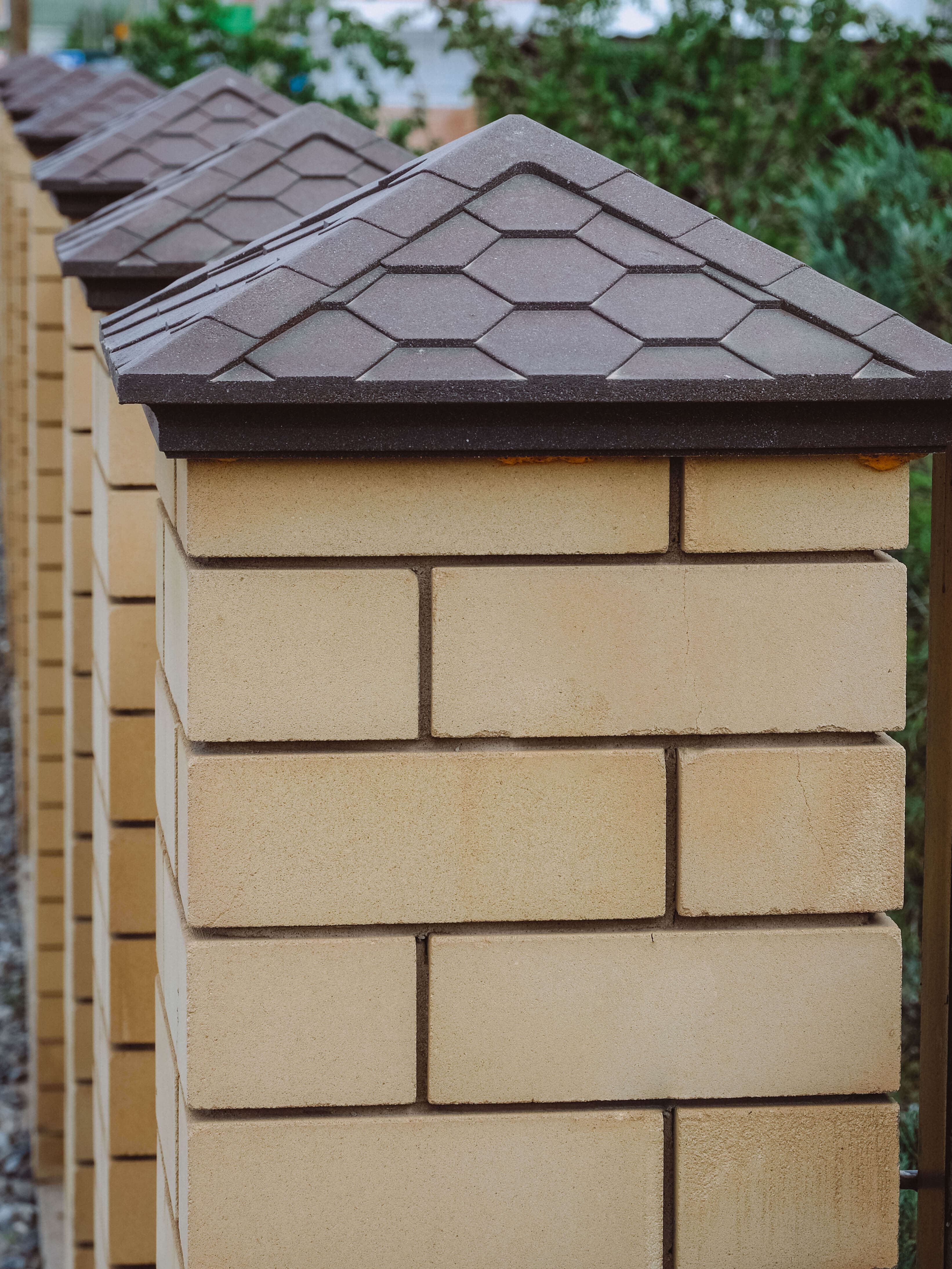 Колпак Zking Эверест Коричневый на столб 1.5х1.5 кирпича (390х390мм) в Воскресенске фото