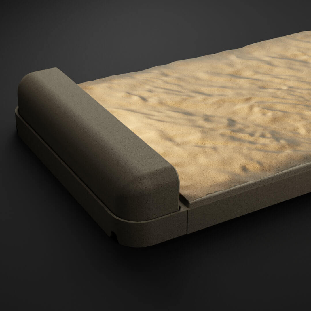 LED Светильник для шаговой плиты STONE Светлая Галька 330х75х98мм в Воскресенске фото