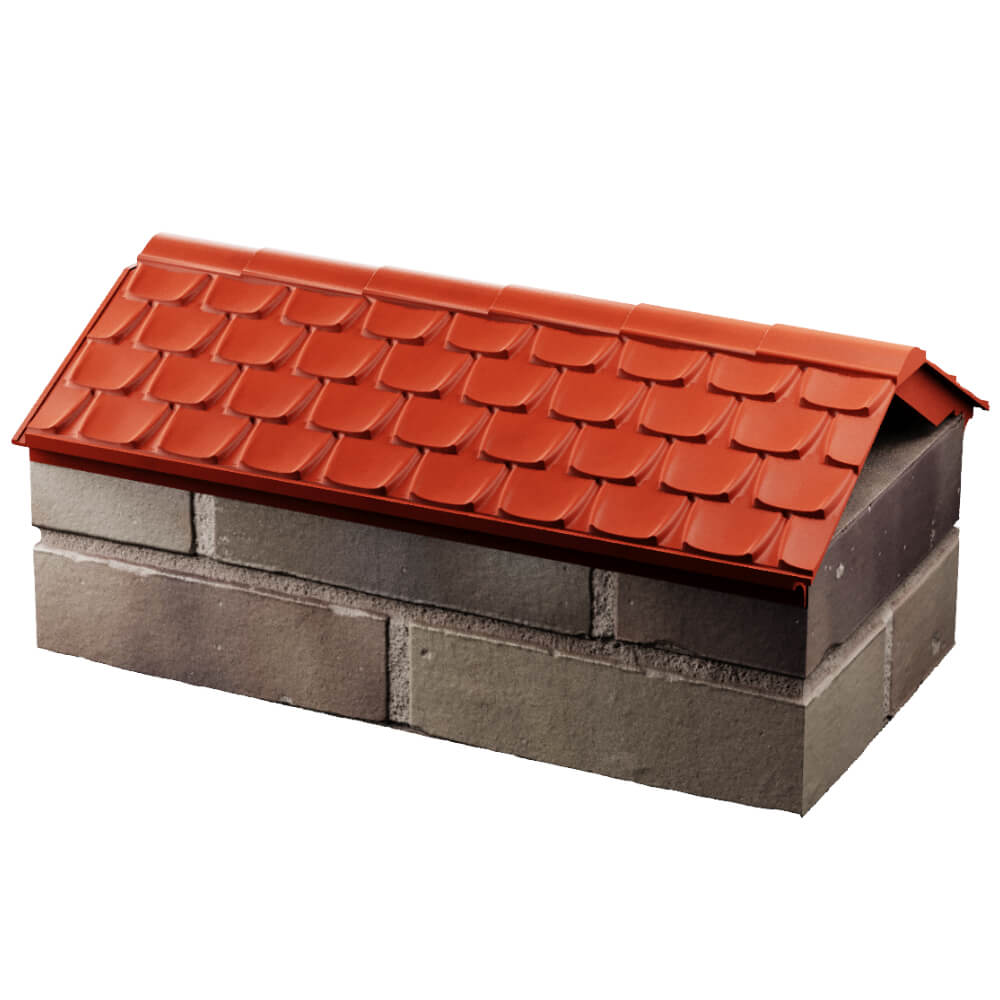 Парапет Zking Эльбрус Красный с посадкой на 1 кирпич (255мм) в Воскресенске фото