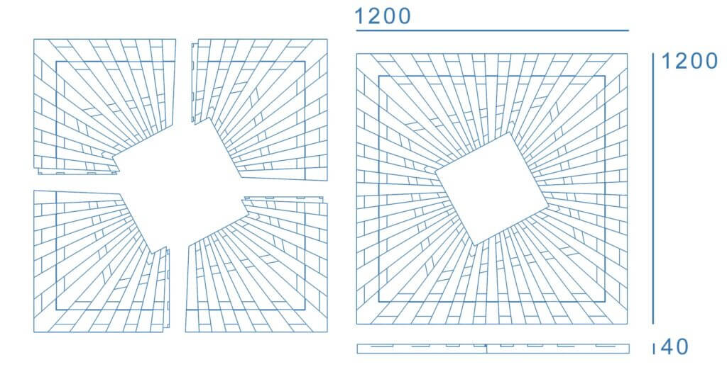 Приствольная решетка для дерева ZKING ATMOSPHERE 1.2х1.2м Коричневая в Воскресенске фото