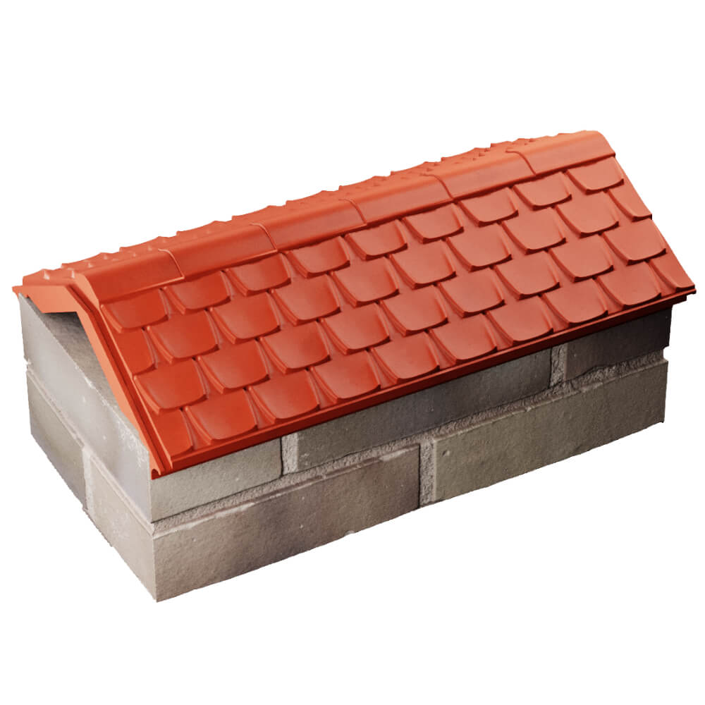 Парапет Zking Эльбрус Красный с посадкой на 1 кирпич (255мм) в Воскресенске фото