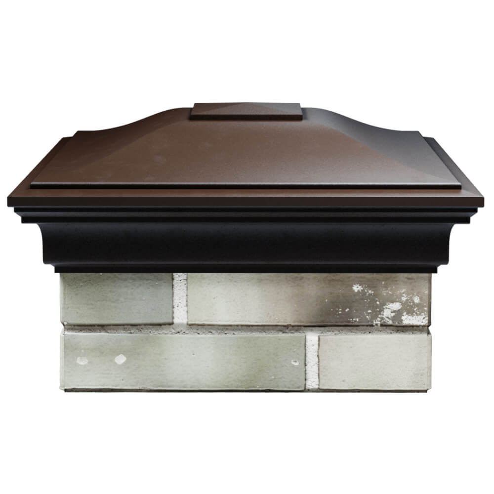 Колпак Zking Монблан Коричневый на столб 1.5х1.5 кирпича (385х385мм) Воскресенск фото