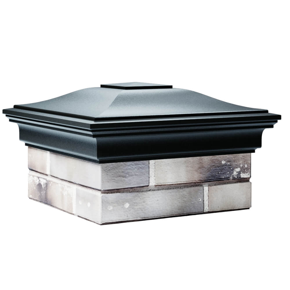 Колпак Zking Монблан Черный на столб 1.5х1.5 кирпича (385х385мм) в Воскресенске фото