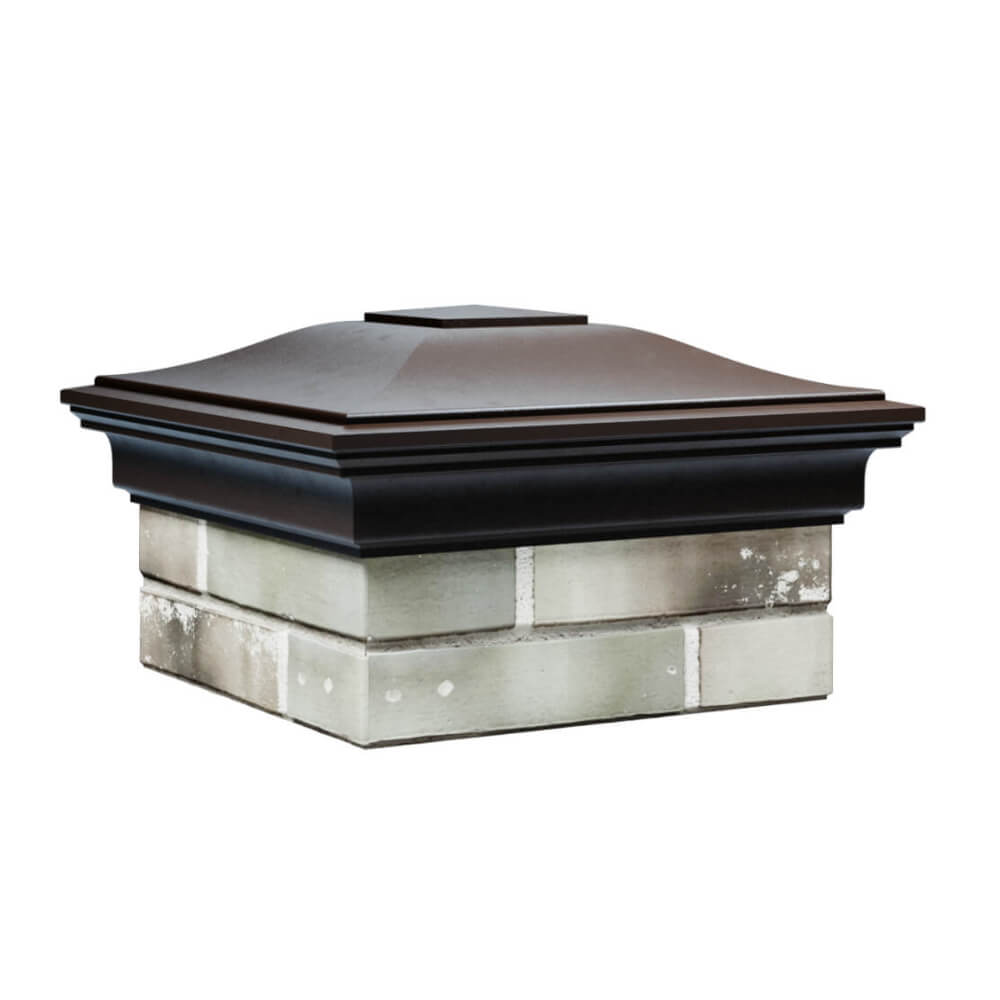 Колпак Zking Монблан Коричневый на столб 1.5х1.5 еврокирпича 0.7НФ (355х355мм) в Воскресенске фото