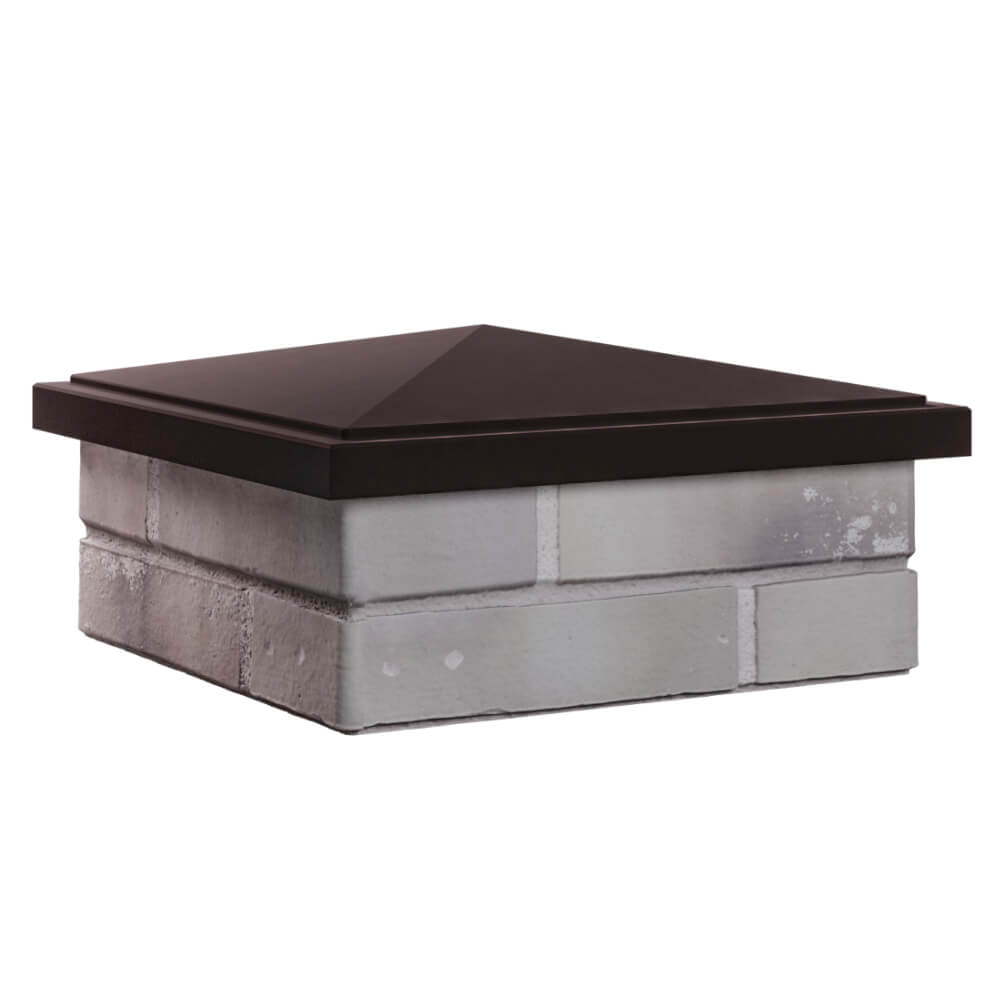 Колпак Zking БонаМоно Коричневый на столб 1.5х1.5 кирпича (385х385, 400х400мм) в Воскресенске фото