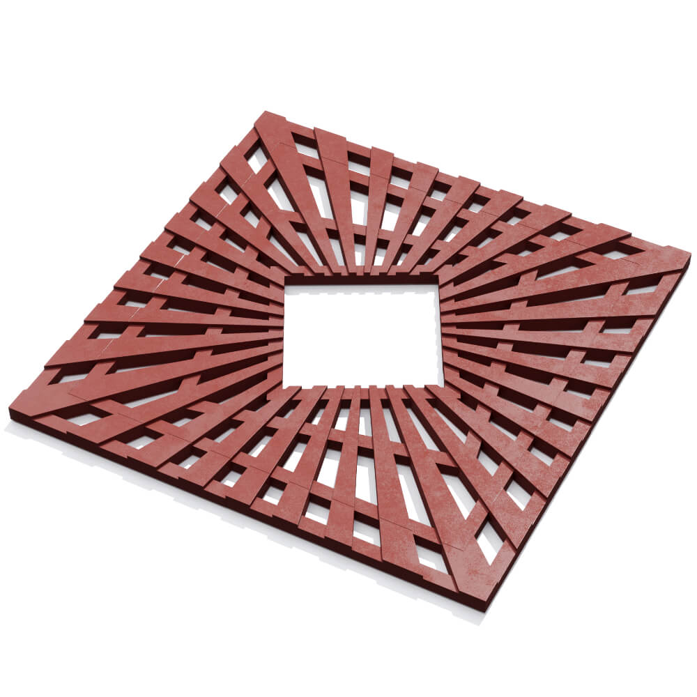 Приствольная решетка для дерева ZKING ATMOSPHERE 1.2х1.2м Красная в Воскресенске фото