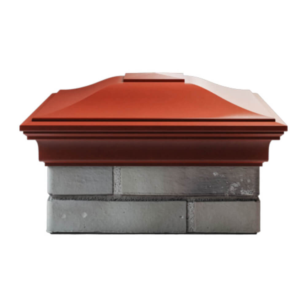 Колпак Zking Монблан Красный на столб 1.5х1.5 еврокирпича 0.7НФ (355х355мм) Воскресенск фото