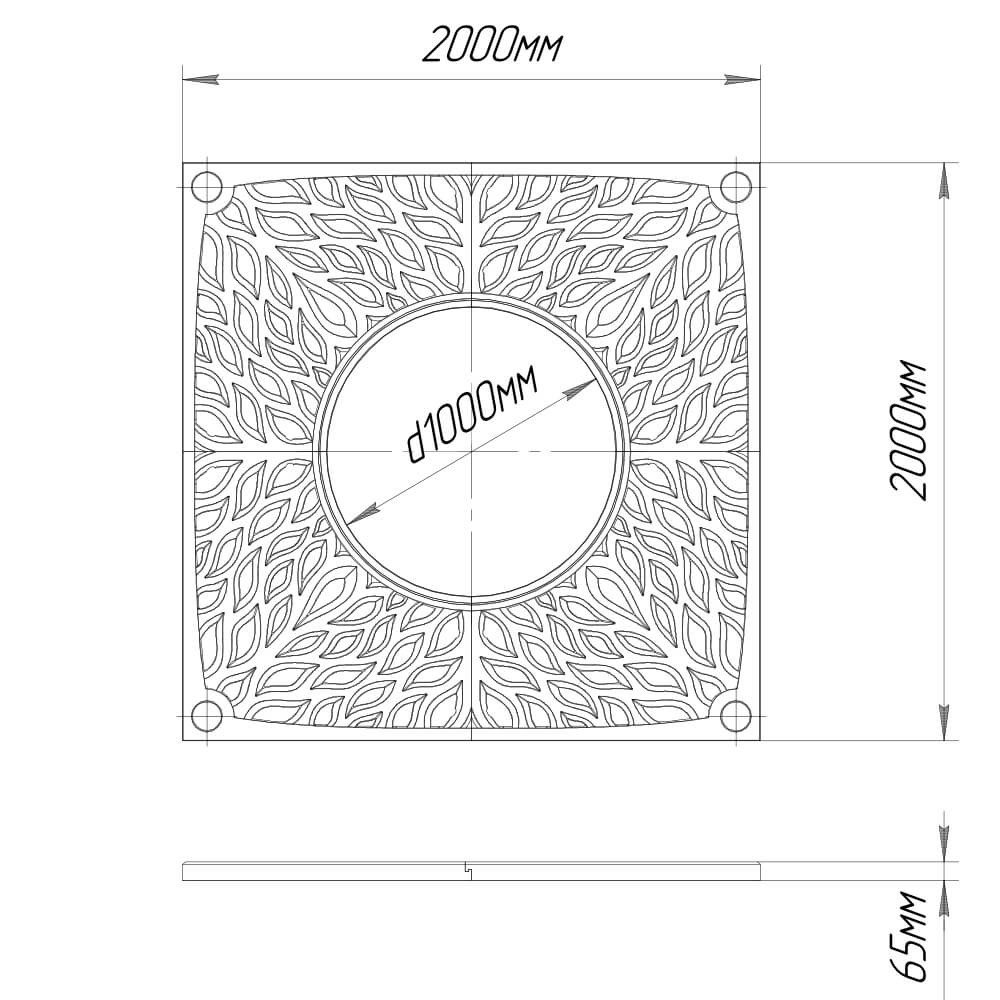Приствольная решетка для дерева ZKING CRUST 2х2м Черная в Воскресенске фото