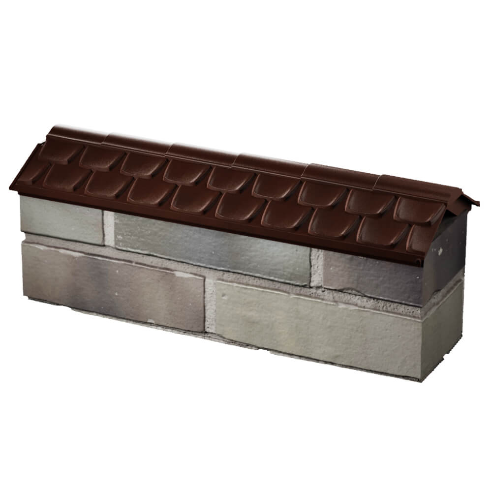 Парапет Zking Эльбрус Коричневый с посадкой на 0.5 кирпича (130мм) в Воскресенске фото