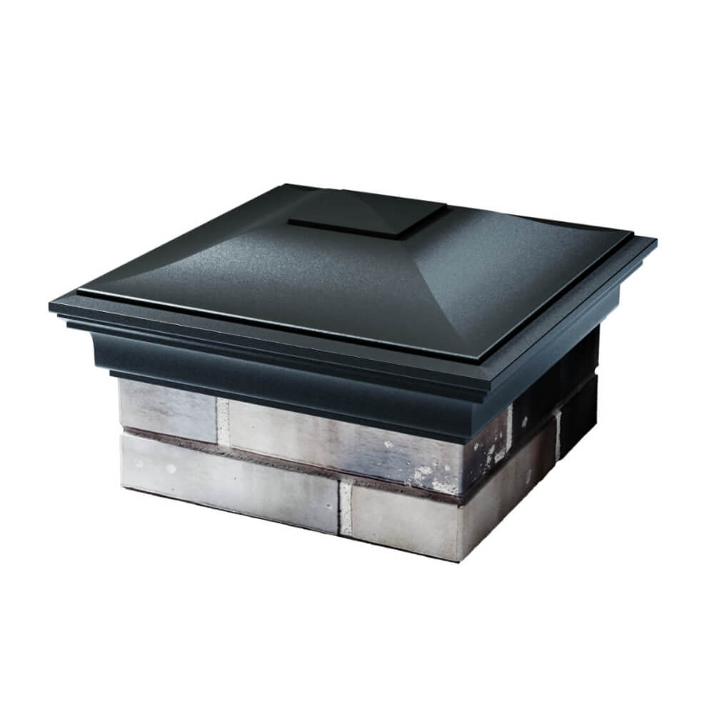 Колпак Zking Монблан Черный на столб 1.5х1.5 еврокирпича 0.7НФ (355х355мм) в Воскресенске фото