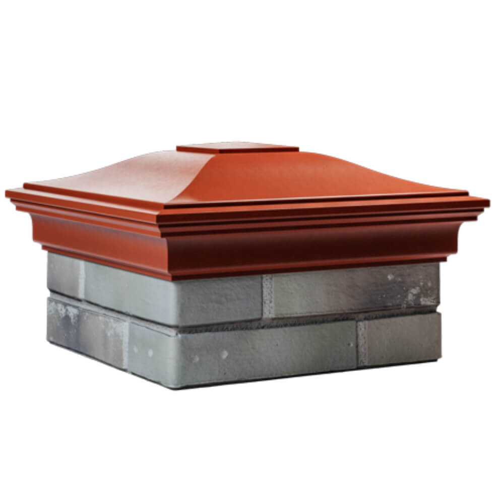 Колпак Zking Монблан Красный на столб 1.5х1.5 кирпича (385х385мм) в Воскресенске фото