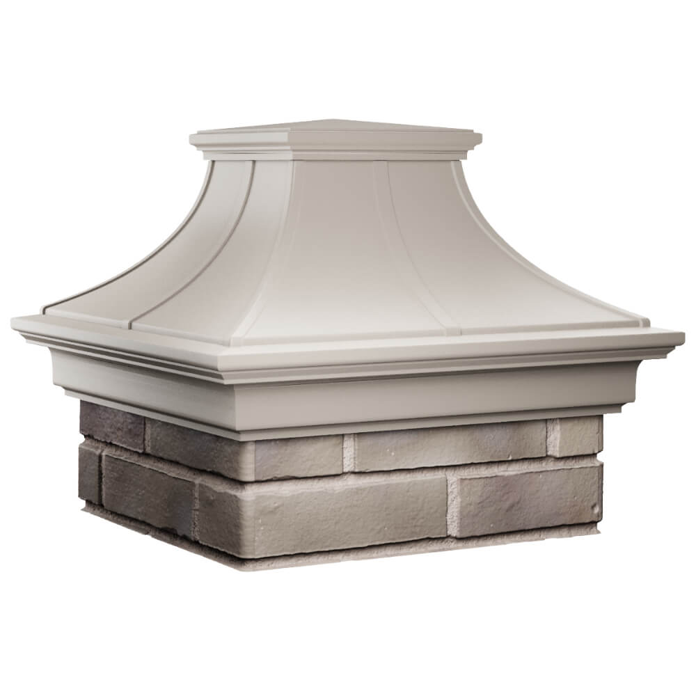Колпак Zking Монблан Премиум Бежевый на столб 1.5х1.5 кирпича (385х385мм) в Воскресенске фото