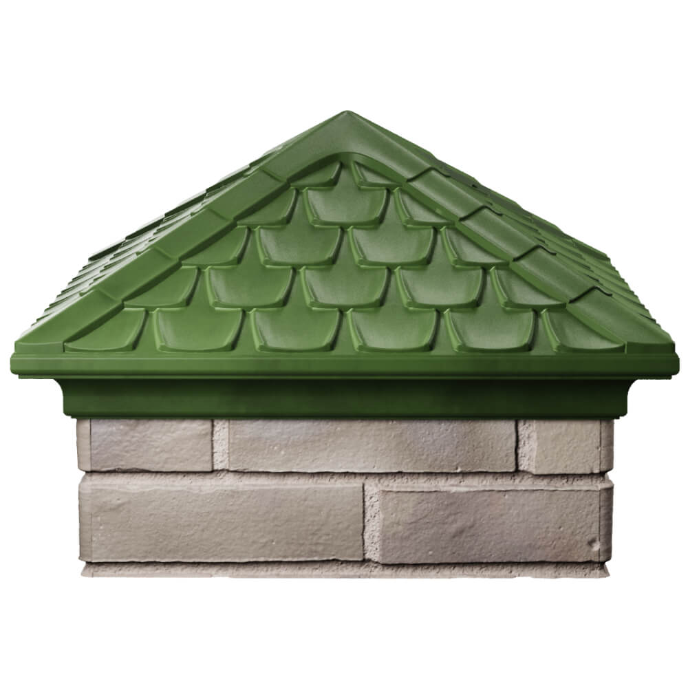 Колпак Zking Эльбрус Зеленый на столб 1.5х1.5 кирпича (385х385мм) Воскресенск фото