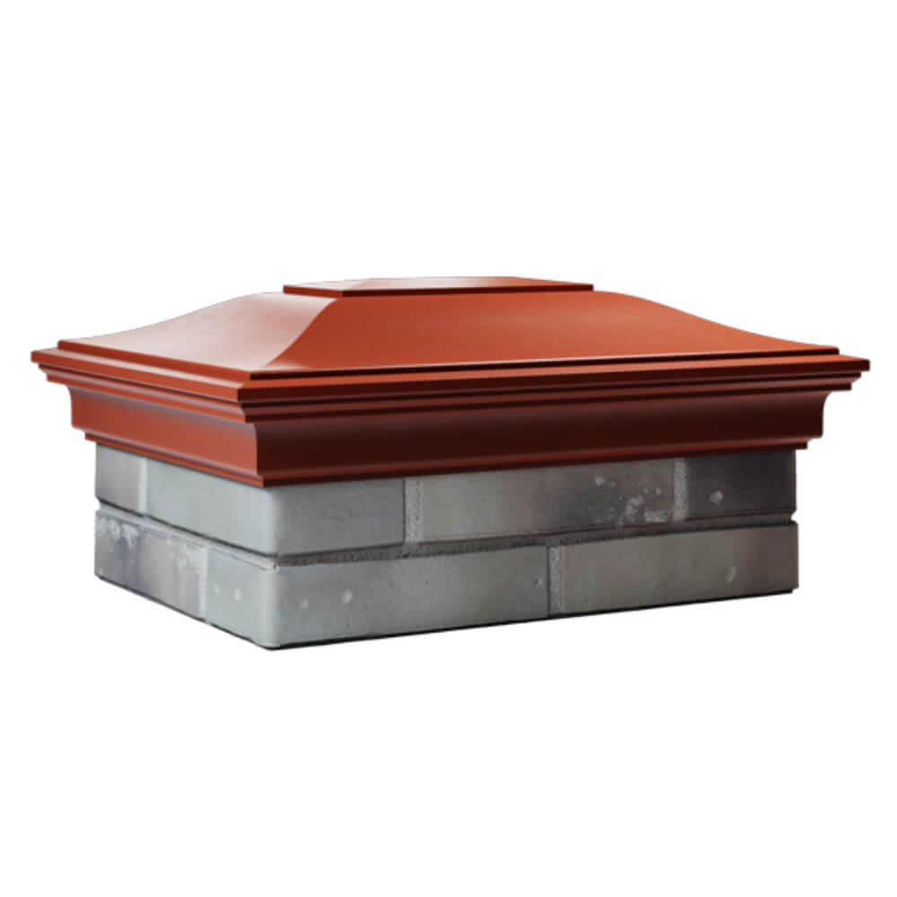 Колпак Zking Монблан Красный на столб 2х1.5 кирпича (515х385мм) в Воскресенске фото