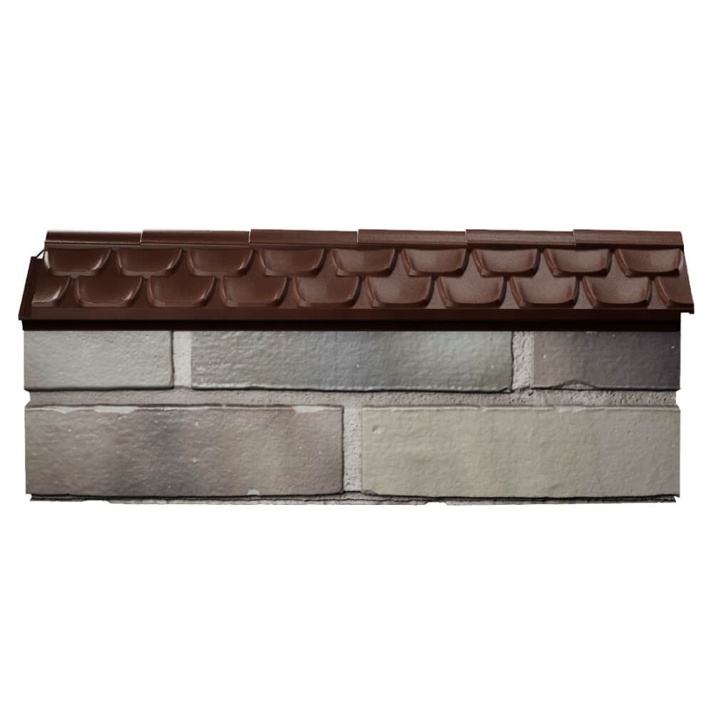 Парапет Zking Эльбрус Коричневый с посадкой на 0.5 кирпича (130мм) в Воскресенске фото